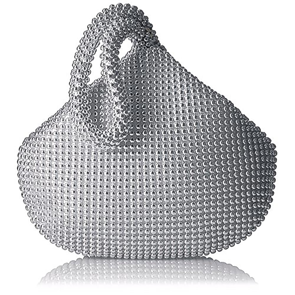 Silver Evening Handbag Beaded Clutch Purses For Women Wedding Party Prom Evening Bag, 1920s Flapper Gatsby Costume Accessories