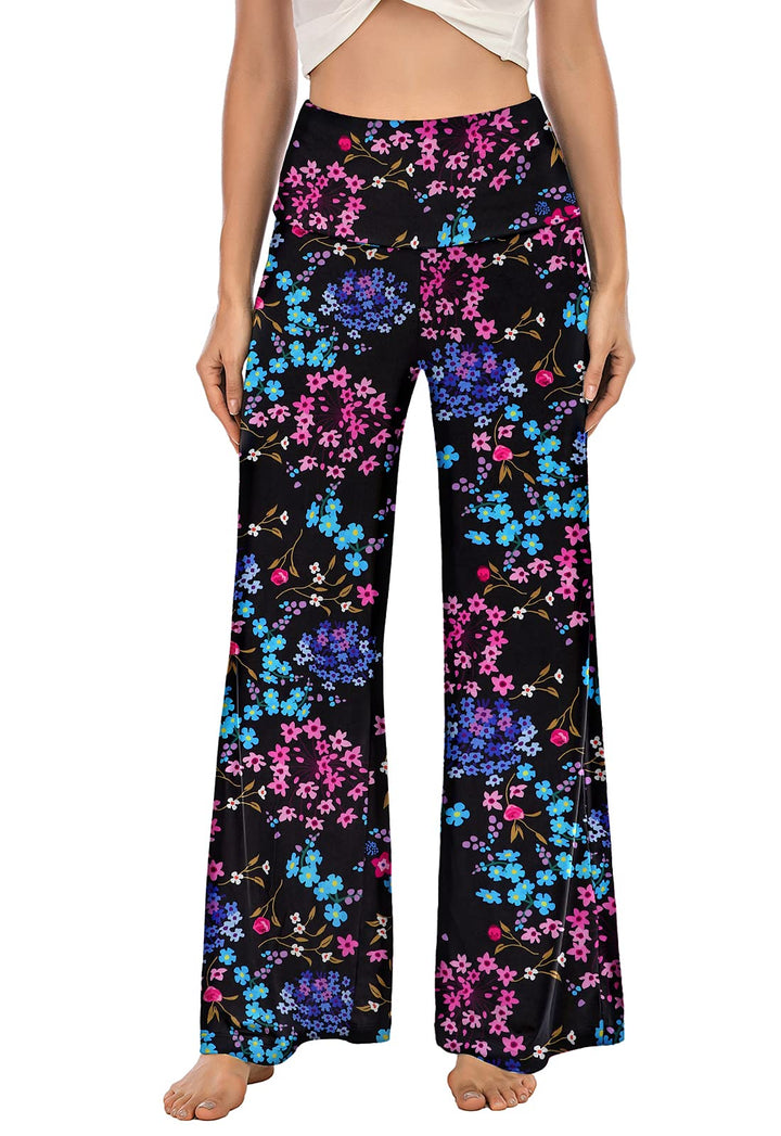 Women&#39;s Stretchy Wide Leg Palazzo Lounge Pants Casual Comfy High Waist Palazzo Pants