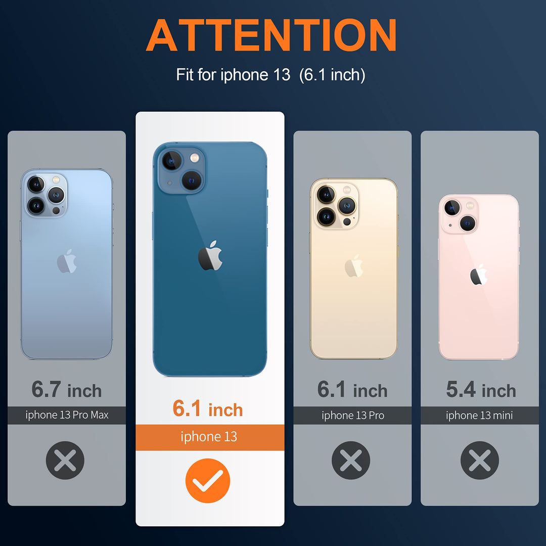 for iPhone 13 Clear Case Shockproof Phone Cover Protective Phone Case for iPhone 13, 6.1 inch
