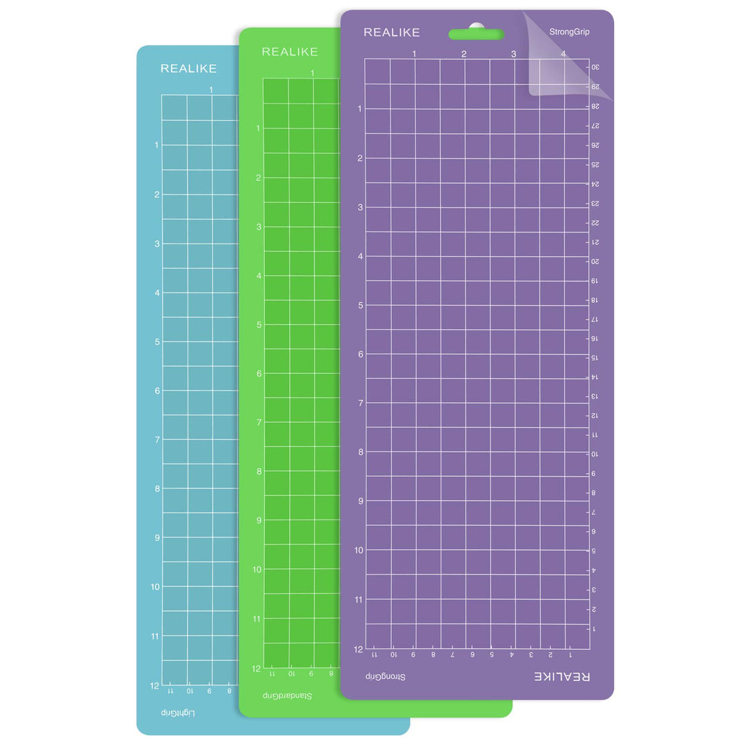 Cutting Mat for Cricut Joy(4.5x12 inch,StandardGrip, LightGrip, StrongGrip 3Mats),Durable Adhesive Cutting mats for Cricut Joy Accessories