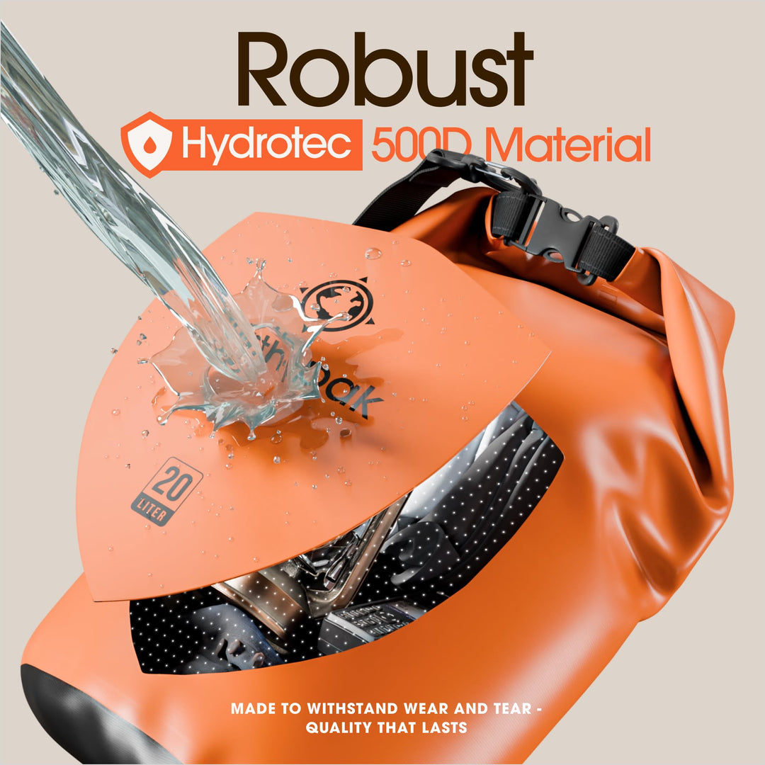 Waterproof Dry Bag - Roll Top Waterproof Backpack Sack Keeps Gear Dry for Kayak with Waterproof Phone Case