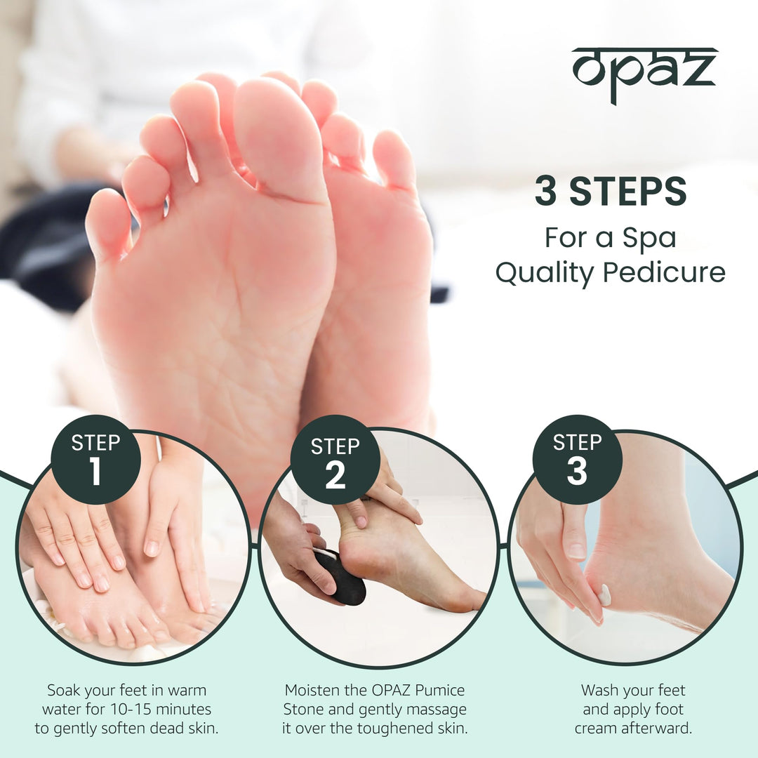 Natural Pumice Stone for Feet, Earth Lava Stone Hand &amp; Foot Scrubber &amp; Dead Skin Remover, Pack of 2 Hard Callus Foot Pumice Stone with Handle for Pedicure Kit