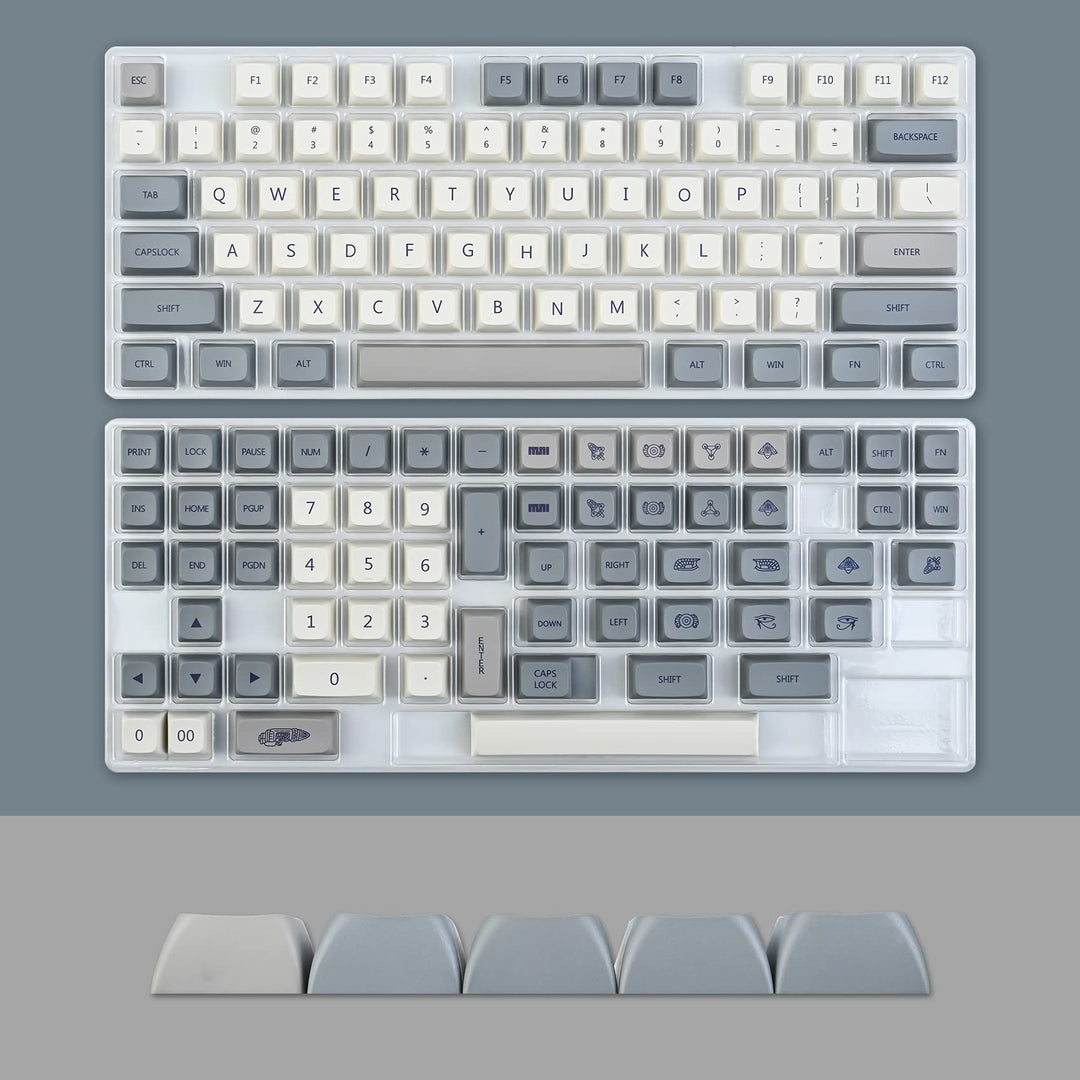 XDA Profile Keycaps 137 PBT Key Retro Cap Cover Set Dye Sublimation for Cherry Mx Switch Mechanical Keyboard (XDA/Enlightenment)