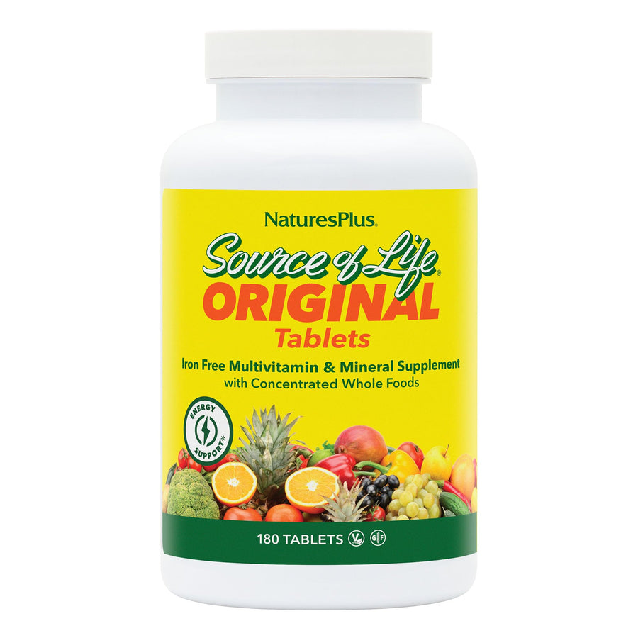 NaturesPlus Source of Life No Iron - 180 Tablets - Mult