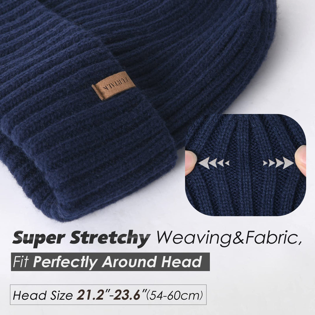 FURTALK Beanie Men Women Warm Winter Hats Acrylic Knit 