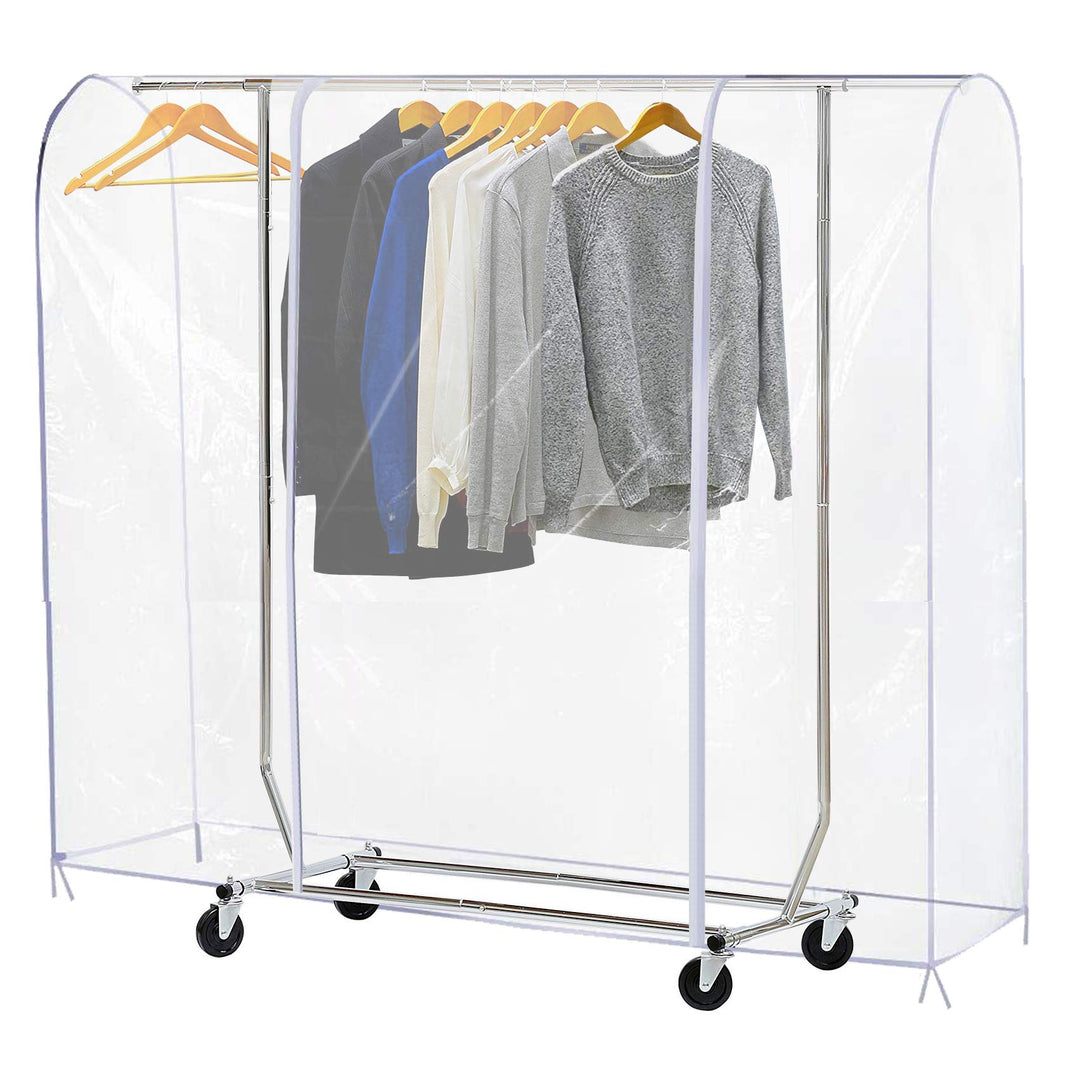 Ruibo Clear Garment Rack Cover for Clothes Rack Cover w