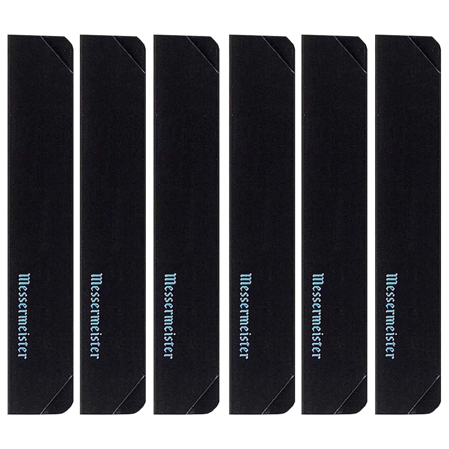 6-Piece Steak Knife Edge-Guard, Black - Fashionable & Functional Knife Protector for Steak Knives - 2 Blade Entry Notches - Includes 6 Steak Knife Edge Guards