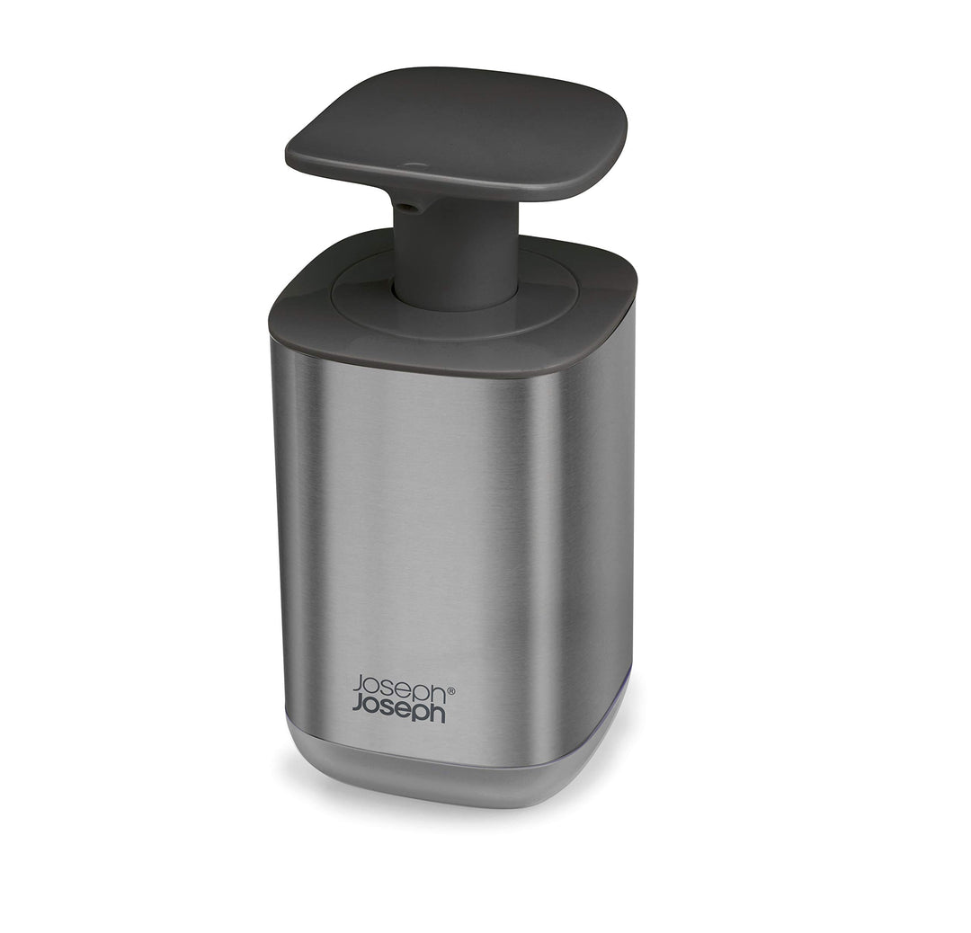 Presto Stainless-Steel Hygienic Easy-Push Soap Dispenser with Wide Pump, Stainless Steel/Gray