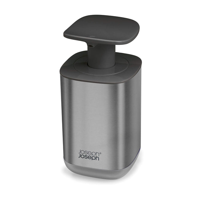 Presto Stainless-Steel Hygienic Easy-Push Soap Dispenser with Wide Pump, Stainless Steel/Gray