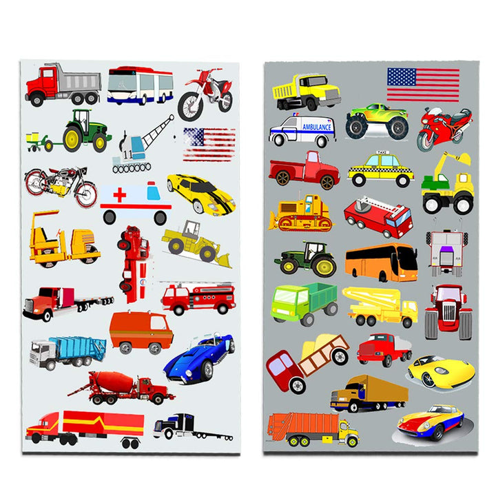 Cars and Trucks Stickers Party Supplies Pack Toddler - Over 160 Stickers for Toddler Boys and Girls (Cars, Fire Trucks, Construction, Buses &amp; More!)