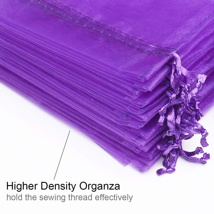 Purple : AKStore 100PCS 4x6 (10x15cm) Drawstring Organz