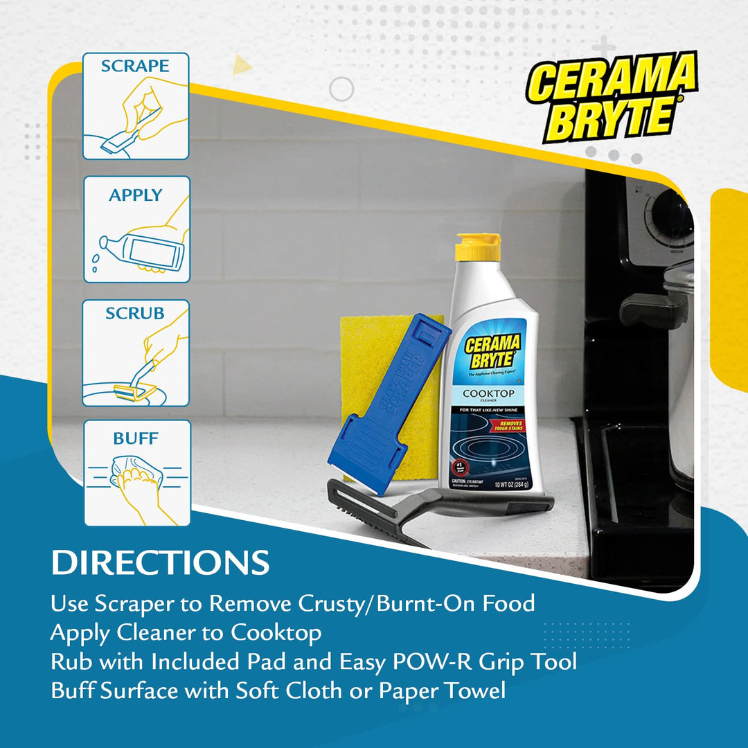 Cerama Bryte Combo Kit POW-R Grip, Scraper, Pad &am