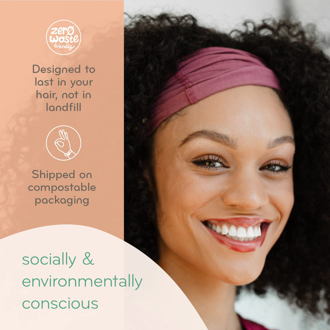 Head-Band for Men and Women - Durable, Plant-Based Hair Accessory - Versatile Sports Sweatband - Elastic Thick Sweat Band for Women &amp; Men - Great for Running, Yoga, Exercise, etc