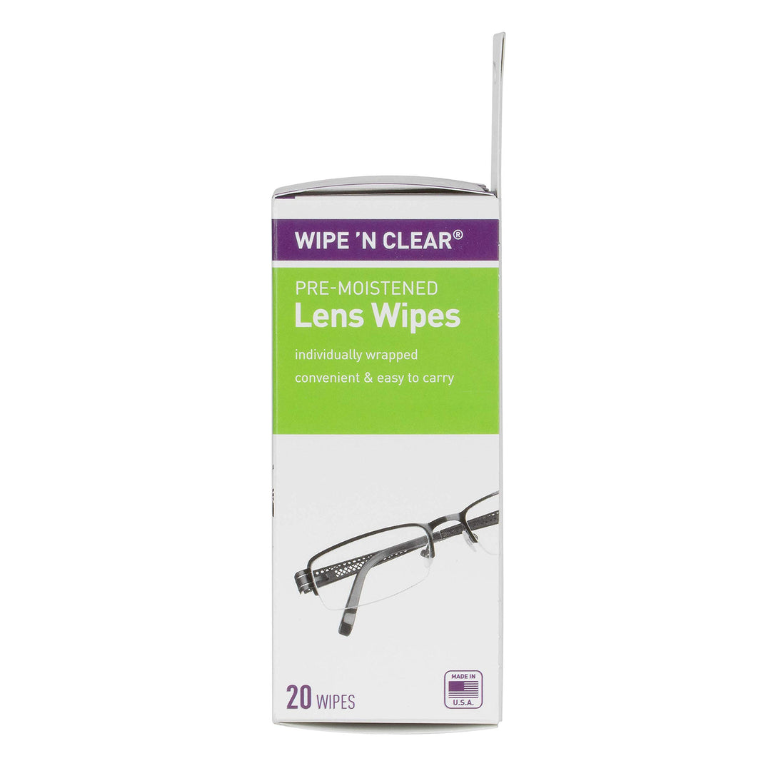 Flents Wipe &#39;N Clear Pre-Moistened Lens Wipes A