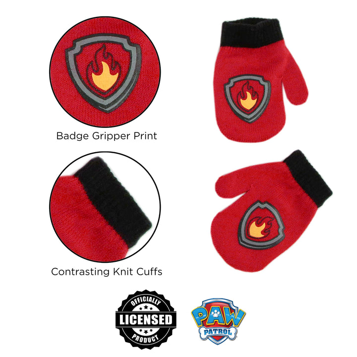 Nickelodeon Boys Winter Hat And Mittens Set, Paw Patrol