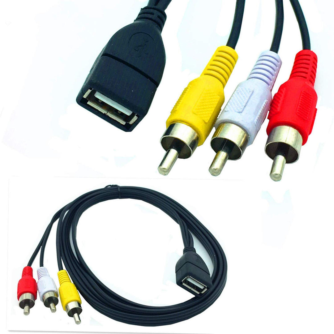 ANRANK UR20315AK 5FT/1.5M USB A Female to 3 RCA AV Audi