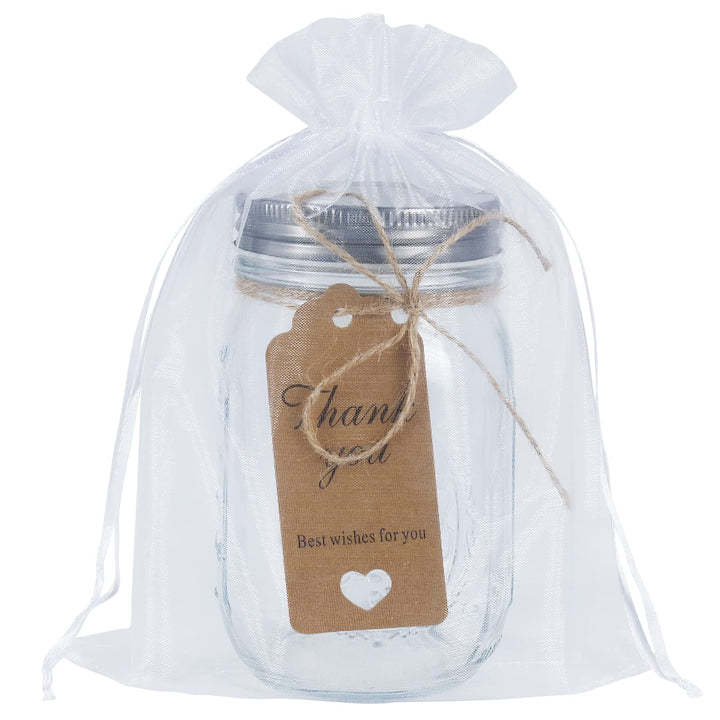 HRX Package 100pcs Sheer Organza Bags White, 6 x 9 inch
