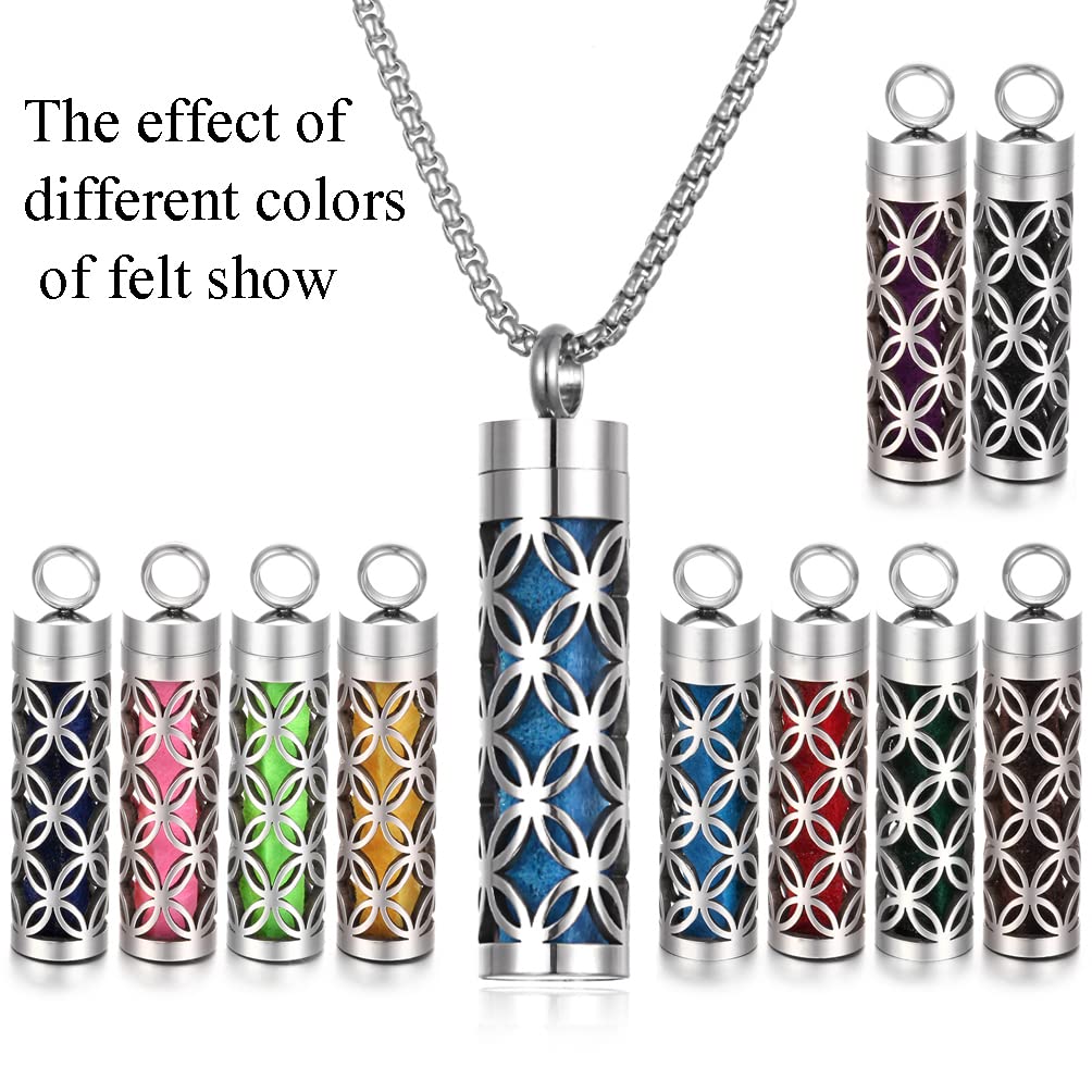 Essential Oil Necklace for Women, Aromatherapy Pendant 