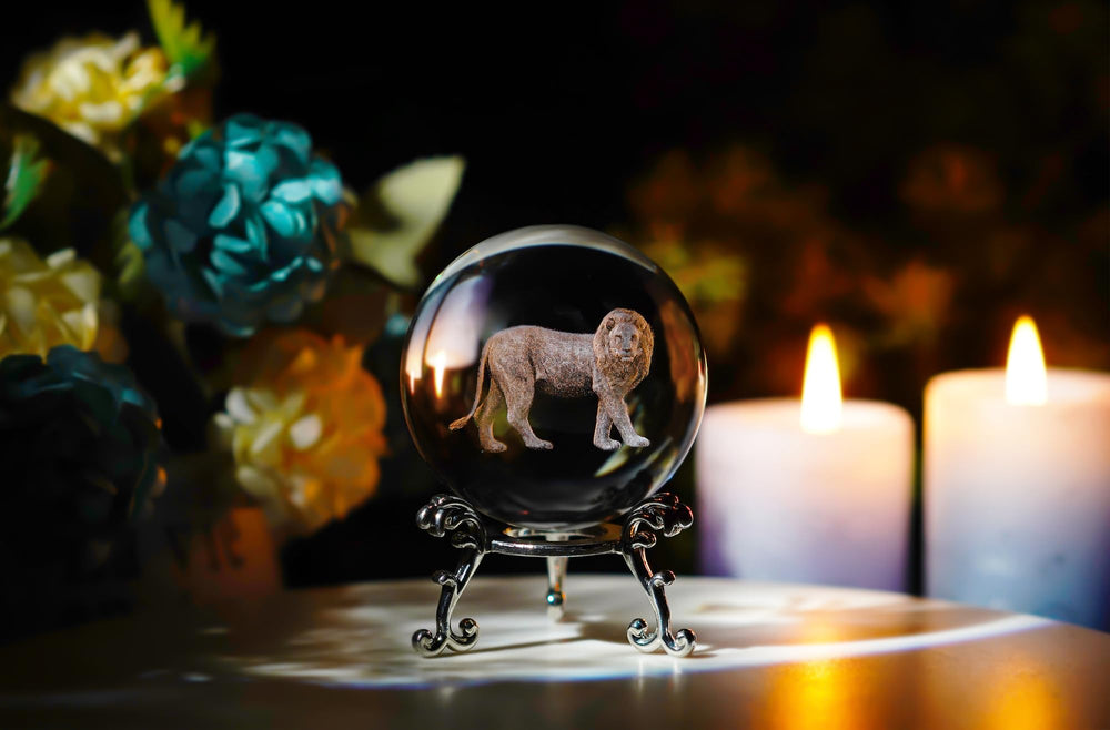 HDCRYSTALGIFTS 60mm Crystal Decorative Ball 3D Laser Et