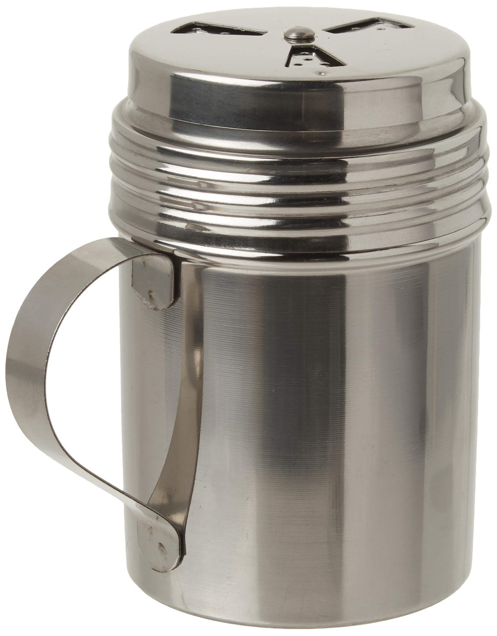 , 10 oz, Silver Stainless Steel Dry Rub Shaker with Handle, 10-Ounce