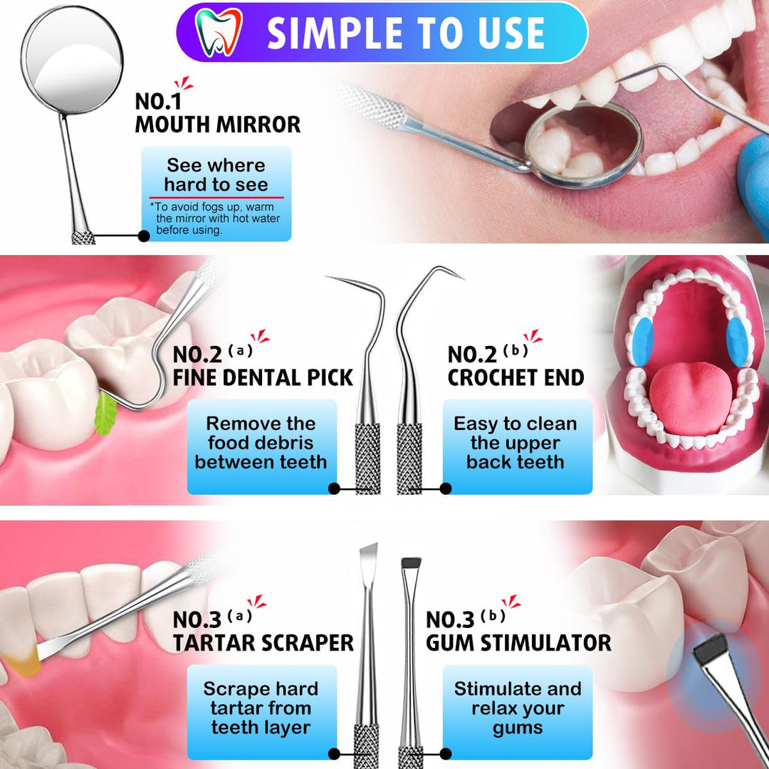 G.CATACC Dental Tools, Dental Pick Teeth Cleaning Tools