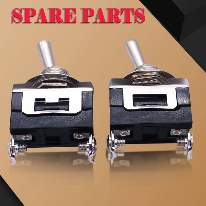 /3Pcs Heavy Duty Rocker One-Side Momentary Toggle Switch 16A 250V AC SPST 2 Position 2 Pin (ON)-Off Switch with Metal Bat Waterproof Boot Cap Cover KL-B112MZ