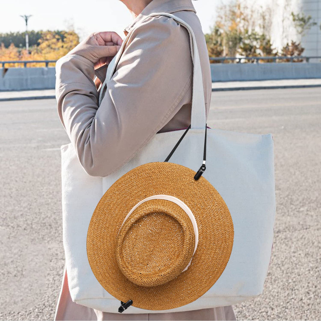 5pcs Hat Chin Strap, Hat Clip for Travel On Bag, Adjustable Hat Chin Straps for Wind, Hat Holder Clips for Travel, Golfing, Fishing, Cycling, Carry On