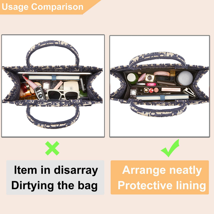 Doxo Purse Organizer Insert, Felt Bag Organizer Insert 