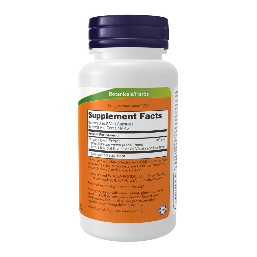 NOW Foods Supplements, Passion Flower (Passiflora incar