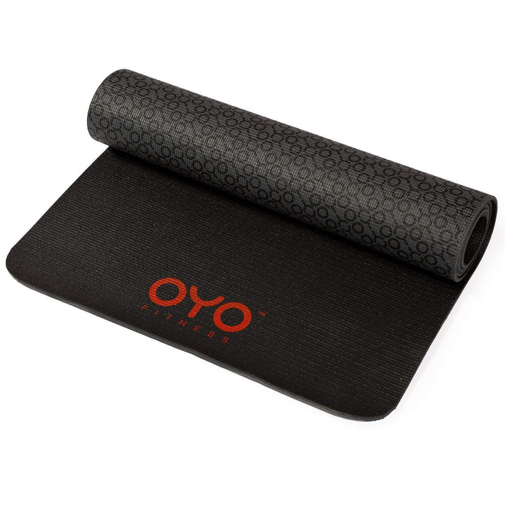 Performance Exercise Mat/Yoga Mat (PVC, Reversible, Two-Tone Grey/Black, Non-Slip, 6mm / 1/4 Inch Thick)