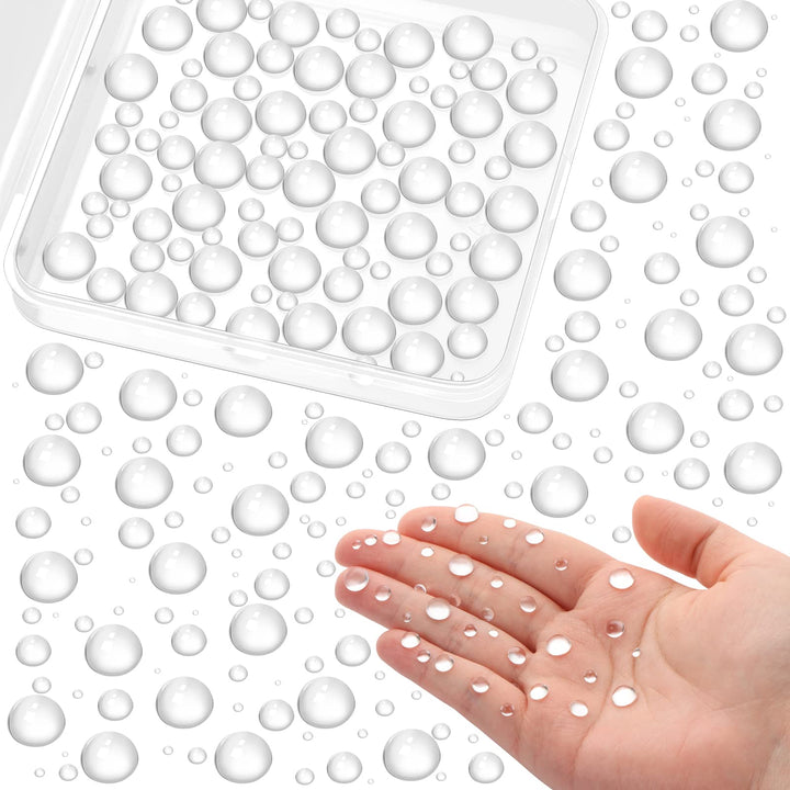 700 Pieces Clear Water Dewdrop Embellishments, Card Making Supplies Clear Beads Water Droplets Waterdrop Resin Beads for DIY Scrapbooking Crafts Paper Decor Phone Case Craft