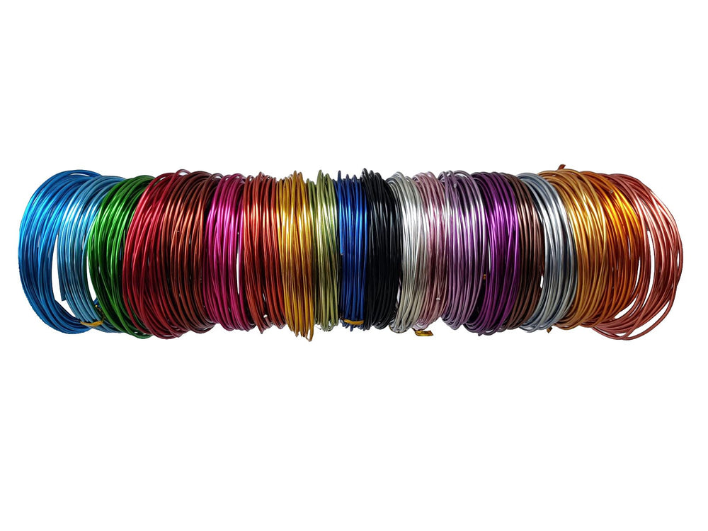 Craft Aluminum Wire 328 Feet 20 Colors Flexible Anodized Craft Wire for Jewelry Making,Crafts,DIY,Garden (12 Gauge, 2mm), Mixed Color