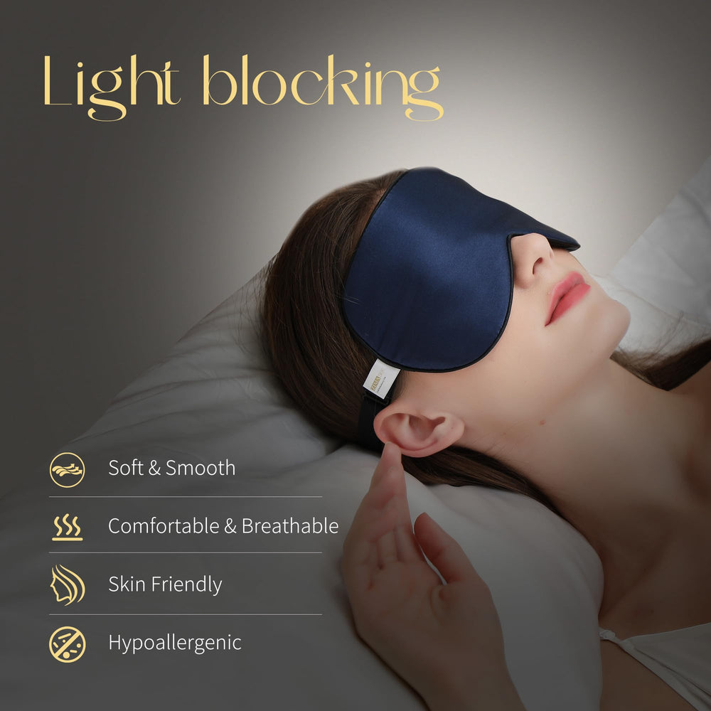 ZIMASILK Adjustable Mulberry Silk Sleep Mask Blindfold 