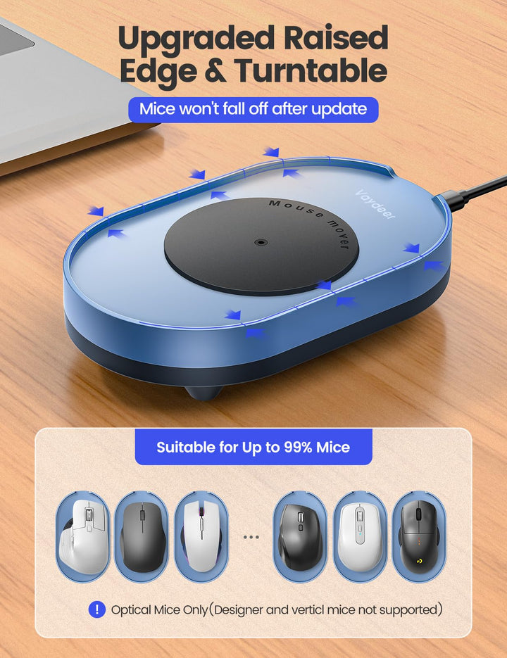 Undetectable Mouse Mover, M4 Mouse Jiggler Device with ON/Off Switch, Driver-Free Shaker Wiggler Mouse Movement Simulation for Computer Awakening, Gift Ideal for Men/Women