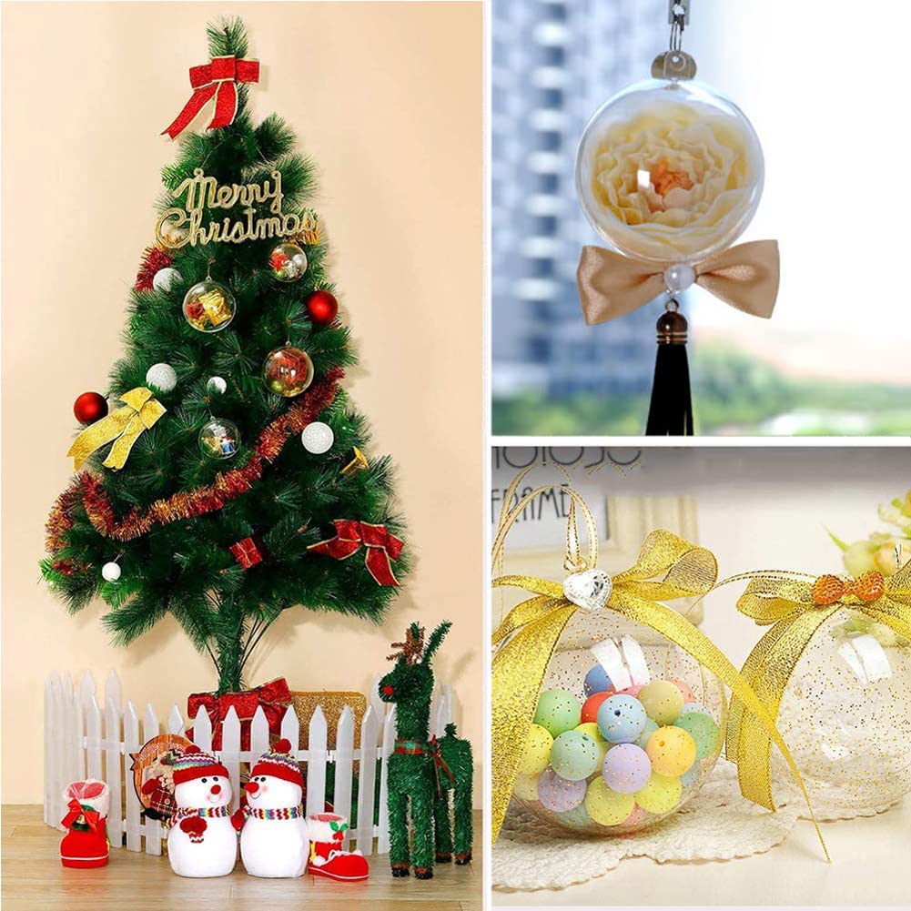 Rely2016 15PCS Transparent Plastic Fill-able Ball Ornam