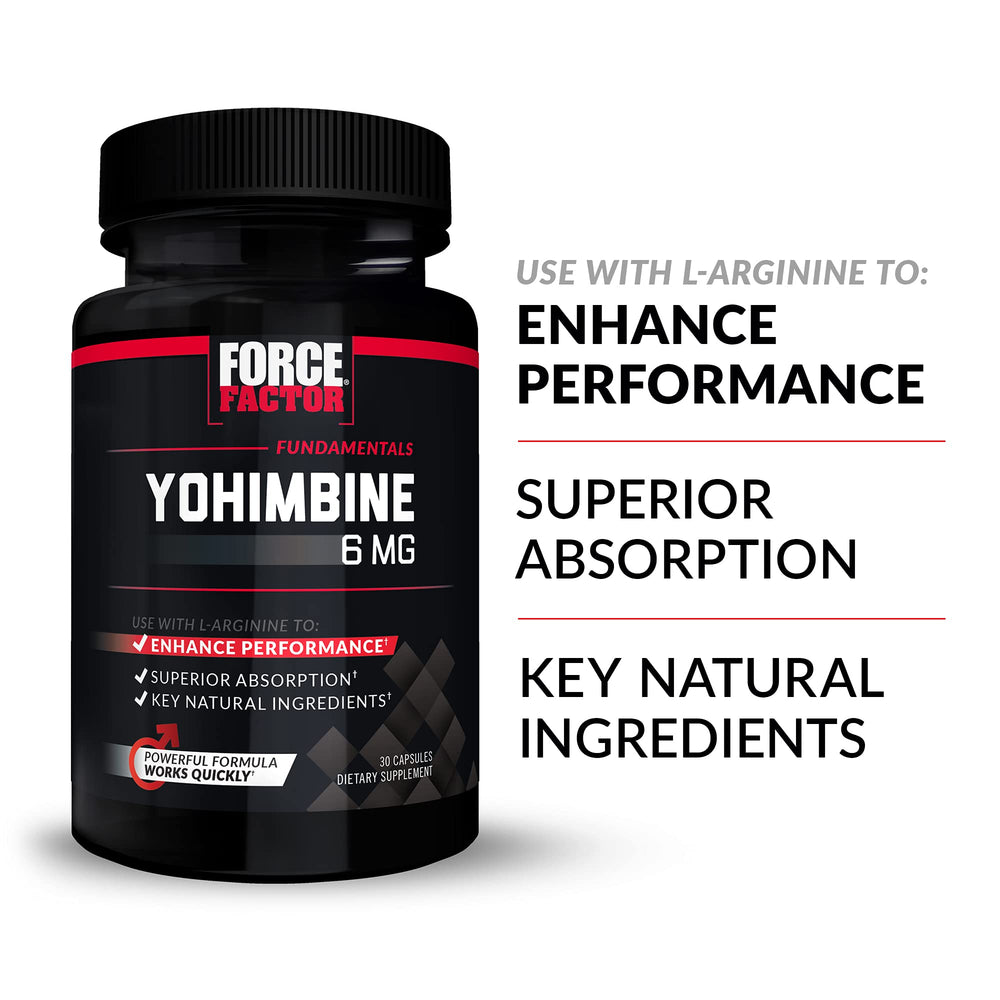 Yohimbine Supplement for Men, Yohimbe Bark Extract with Superior Absorption to Enhance Performance, 6mg Yohimbine Bark Pills with Key Natural Ingredients, 90 Capsules (3-Pack)