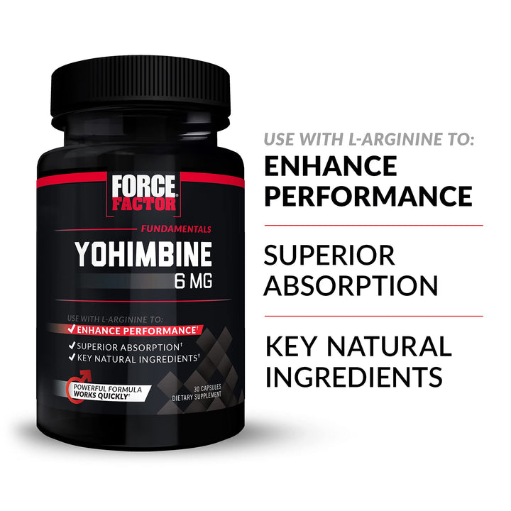 Yohimbine Supplement for Men, Yohimbe Bark Extract with Superior Absorption to Enhance Performance, 6mg Yohimbine Bark Pills with Key Natural Ingredients, 90 Capsules (3-Pack)