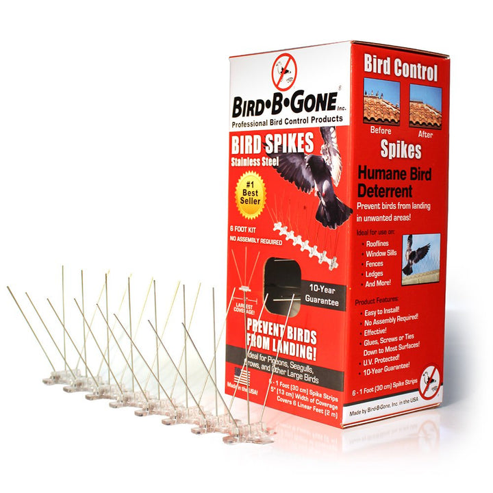 Bird B Gone Stainless Steel Bird Spikes - 6 ft box