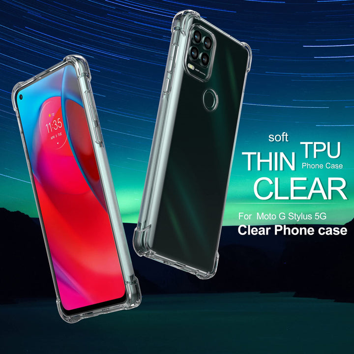 Clear Moto G Stylus 5G 2021 Case - Scratch Resistant TPU Silicone Protective Skin