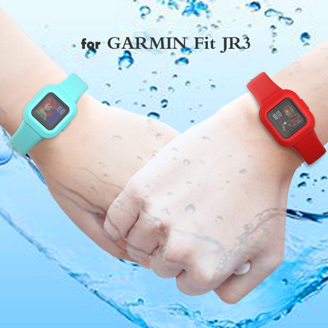 Compatible with GarminFit JR.3/vivofit jr.3 Bands Soft Silicone Adjustable Wrist Band Watchband Strap Replacement for GarminFit JR.3/vivofit jr.3 for Kids,Lavender&amp;Mint green&amp;Khaki