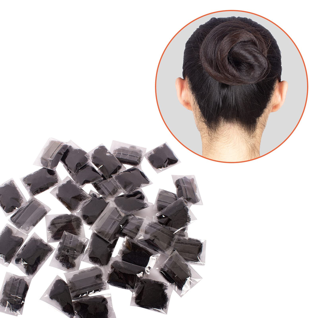 Generic Pack of 20pcs Hair Nets Invisible Elastic Edge Mesh 50cm Black