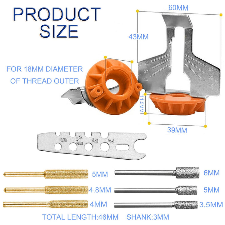 JONMON Chainsaw Sharpening Attachment Kit - 8Pcs Chain 