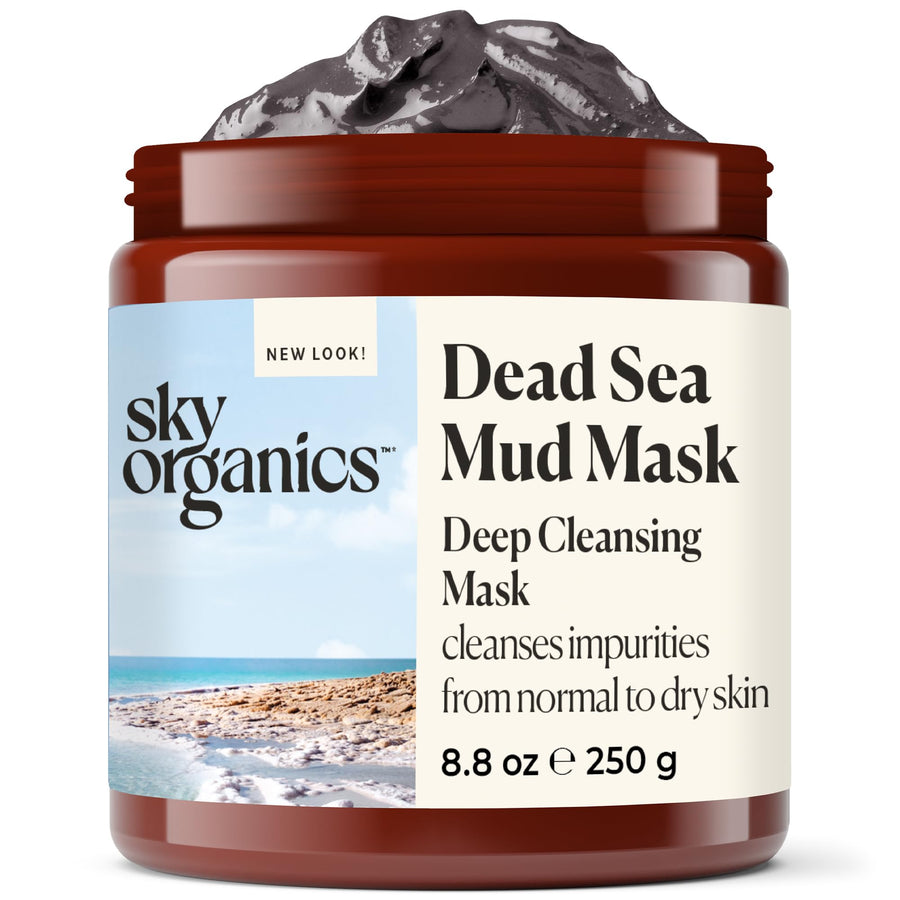 Dead Sea Mud Mask for Face, Deep Cleansing Mask with Shea Butter & Aloe Vera, Cleanse Away Impurities and Leave Skin Feeling Clean & Refreshed, Suitable for Normal to Dry Skin, 8 fl. Oz.