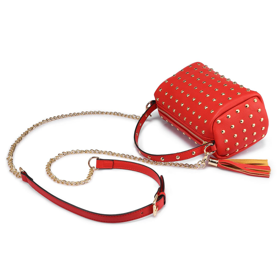 Shoulder Bag Small Side Purse Mini Clutch with Bling Rivets
