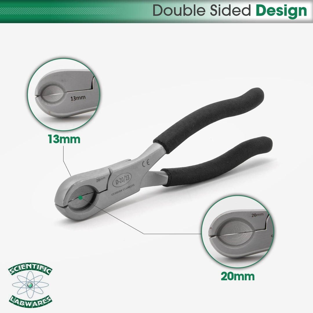 Dual Action Decapper Pliers for Decapping 13mm and 20mm Crimped Vials and Bottles