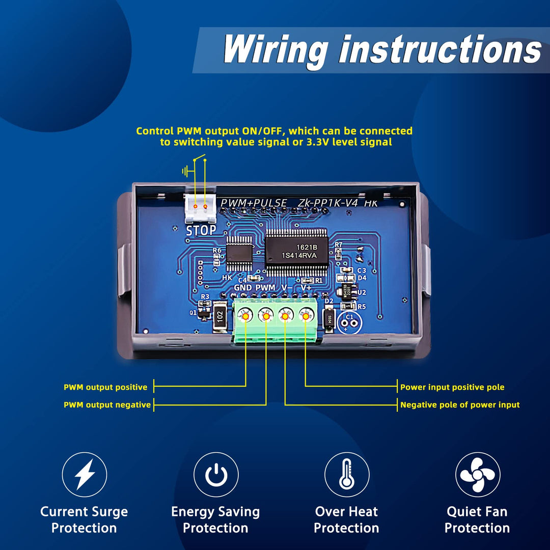 Pwm Signal Generator,Dual Mode Function Frequency Generator Adjustable 1-150kHZ Pulse Square Rectangular Wave Signal Module Driver Controller LCD Display with Case