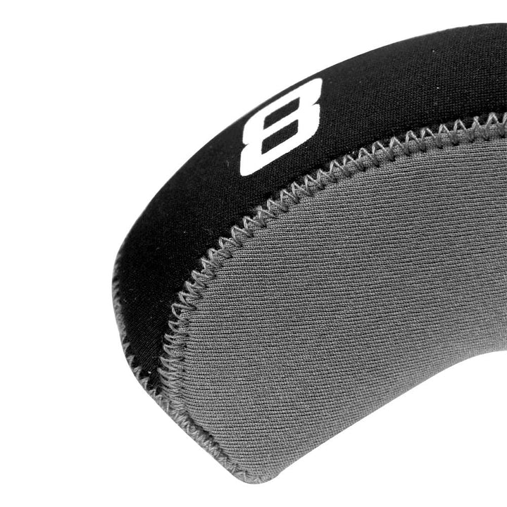 11pcs/Set Neoprene Iron Headcover Set with Large No. for All Brands Callaway,Ping,Taylormade,Cobra Etc. (Gray &amp; Black)
