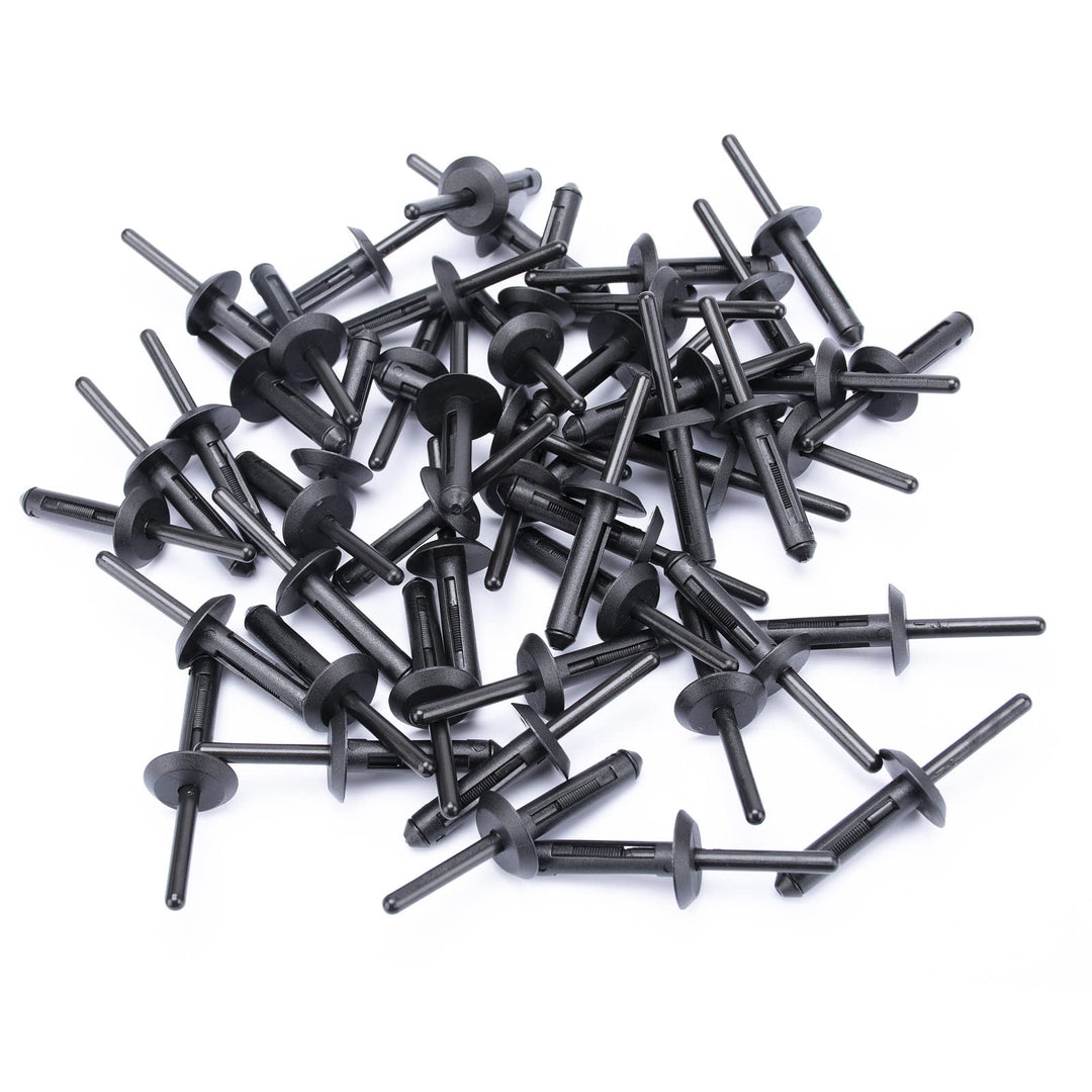 50PCS Nylon Rivet 1/4 Hole, for Chrysler 6500911, 6504700,Ford N803043-S, GM 14063981