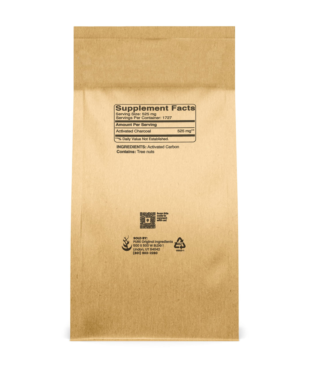 Pure Original Ingredients Activated Charcoal (2lb) Activated Carbon, Vegan, Non-GMO