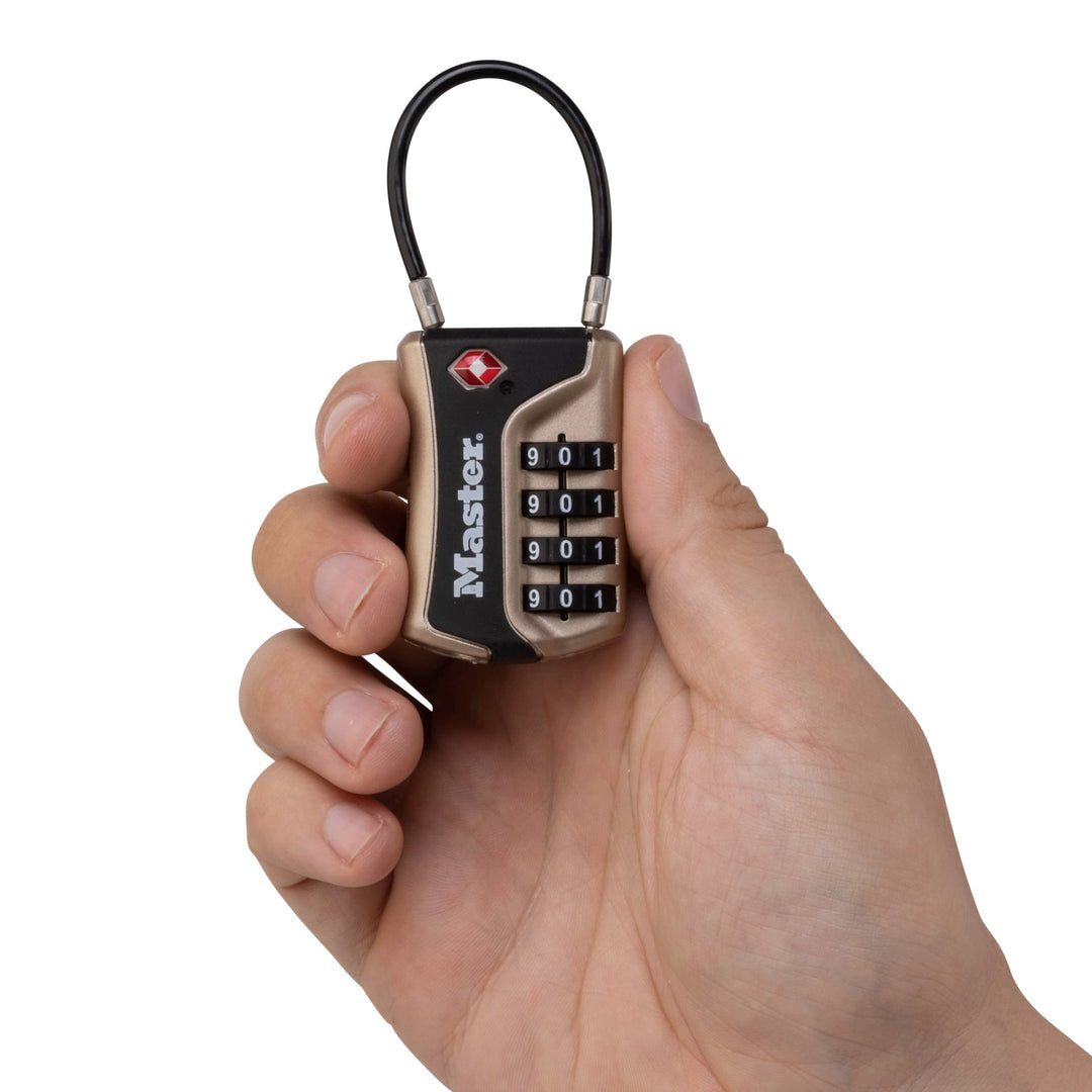 4697D Set Your Own Combination TSA Approved Luggage Lock, 1 Pack, Colors may vary